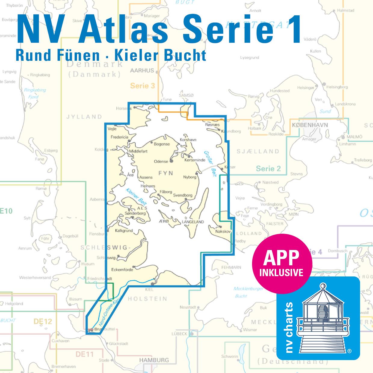 NV Charts Baltic Plano Series 1, Round Funen-Kiel Bay