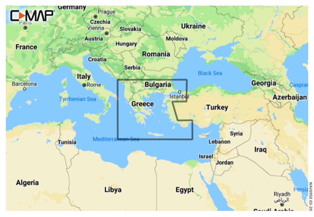 C-MAP Discover Ägäis, Griechenland, türk. Küsten, Kreta bis Istanbul EM-Y204