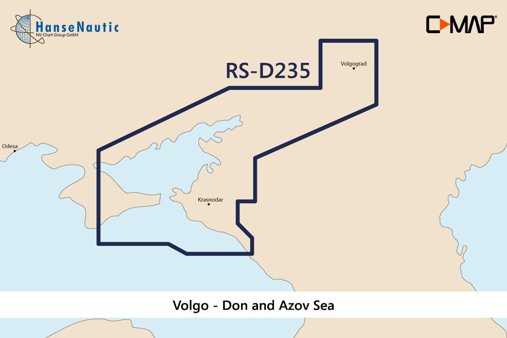 C-MAP 4D MAX+ Wide RS-D235 Volgo - Don and Azov Sea