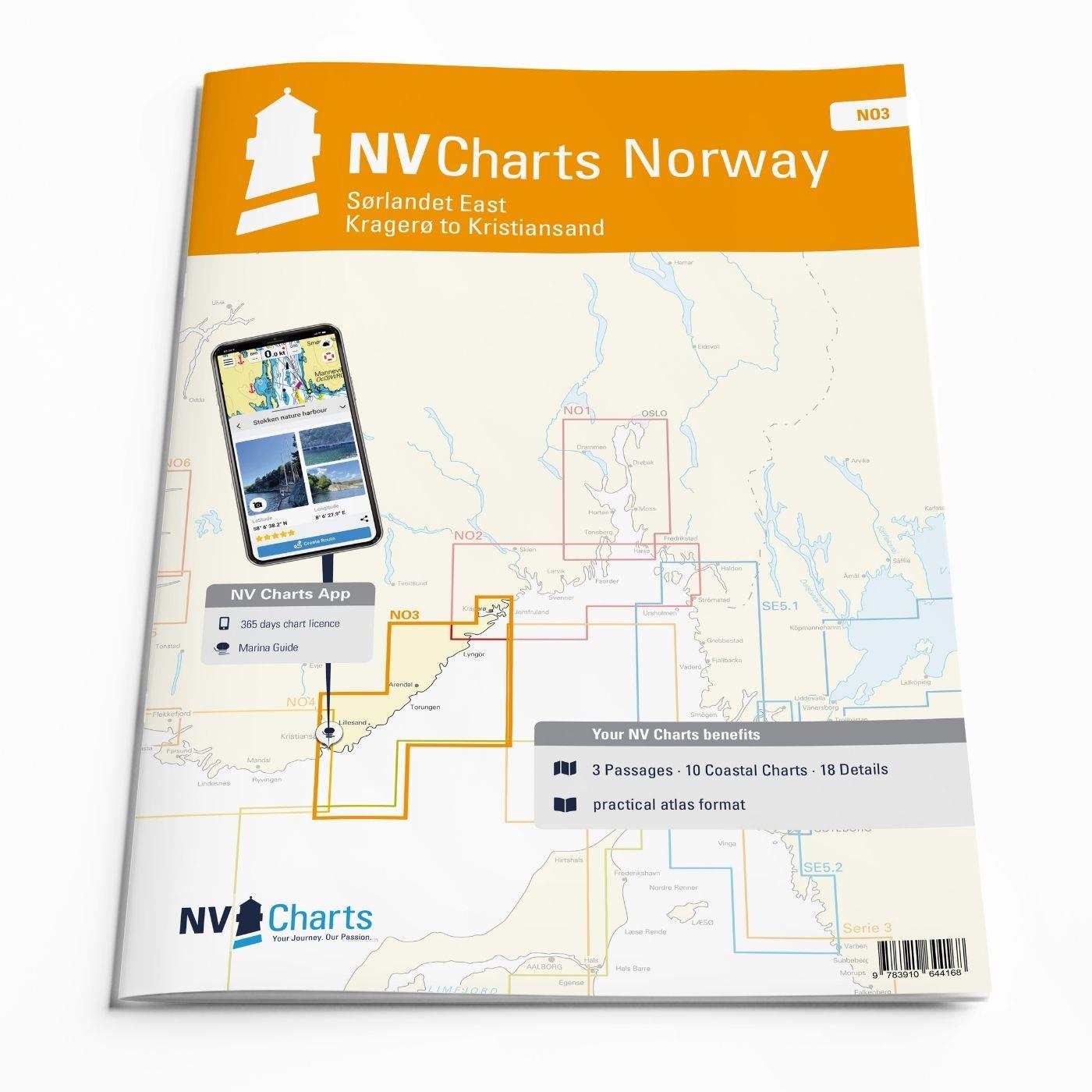 NV Charts Norway NO3 - Sørlandet East - Kragerø to Kristiansand