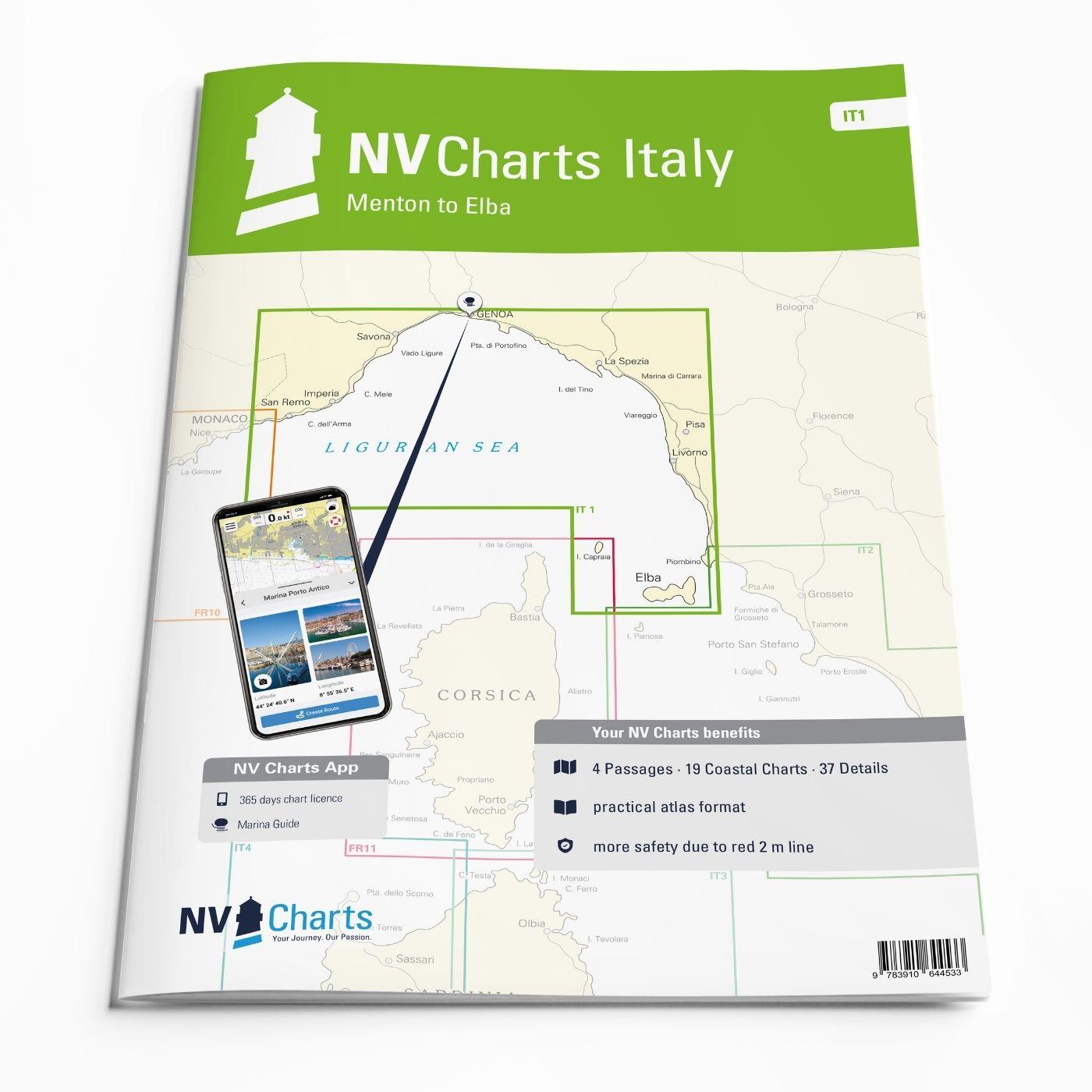 NV Charts Italy IT1 - Menton to Elba