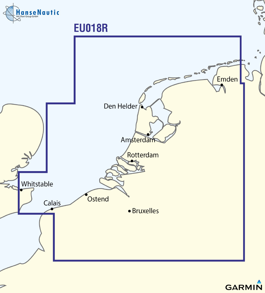 BlueChart g3 Chip Regular HXEU018R- Benelux Offshore and Inland Waters