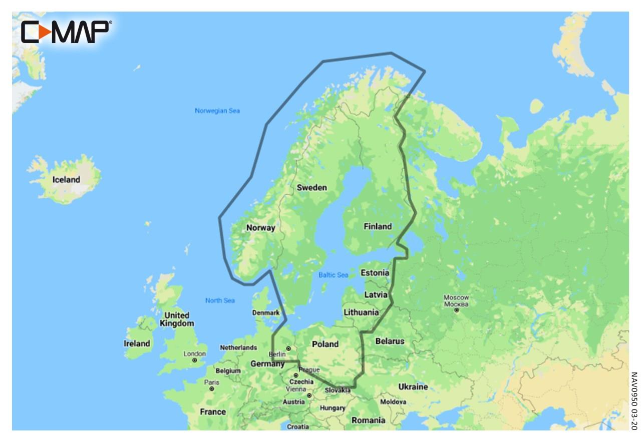 C-MAP Discover Skandinavien (Schweden, Norwegen, Finnland - Ostsee u. Binnengewässer) EN-Y055