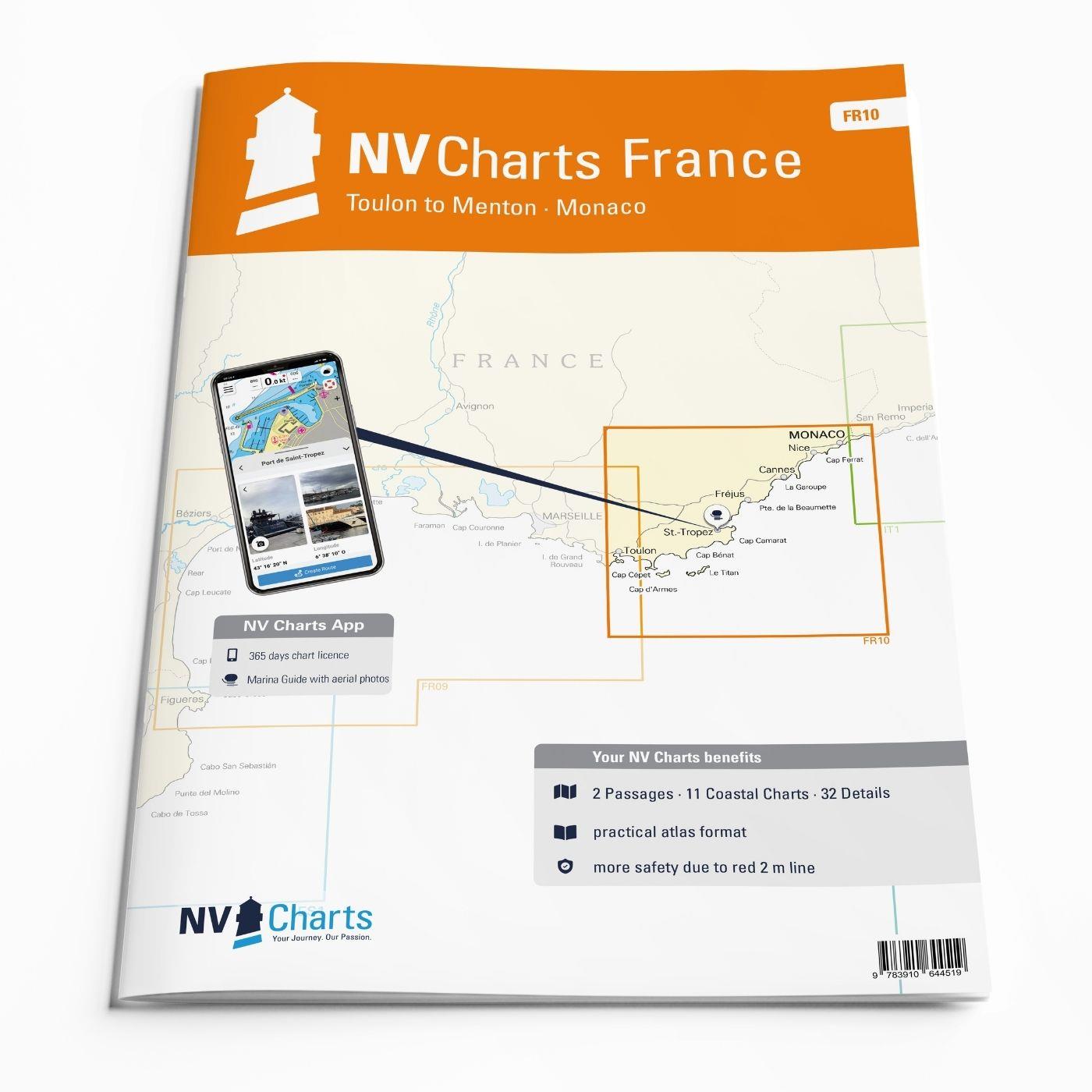 NV Charts France FR10 - Toulon to Menton, Monaco