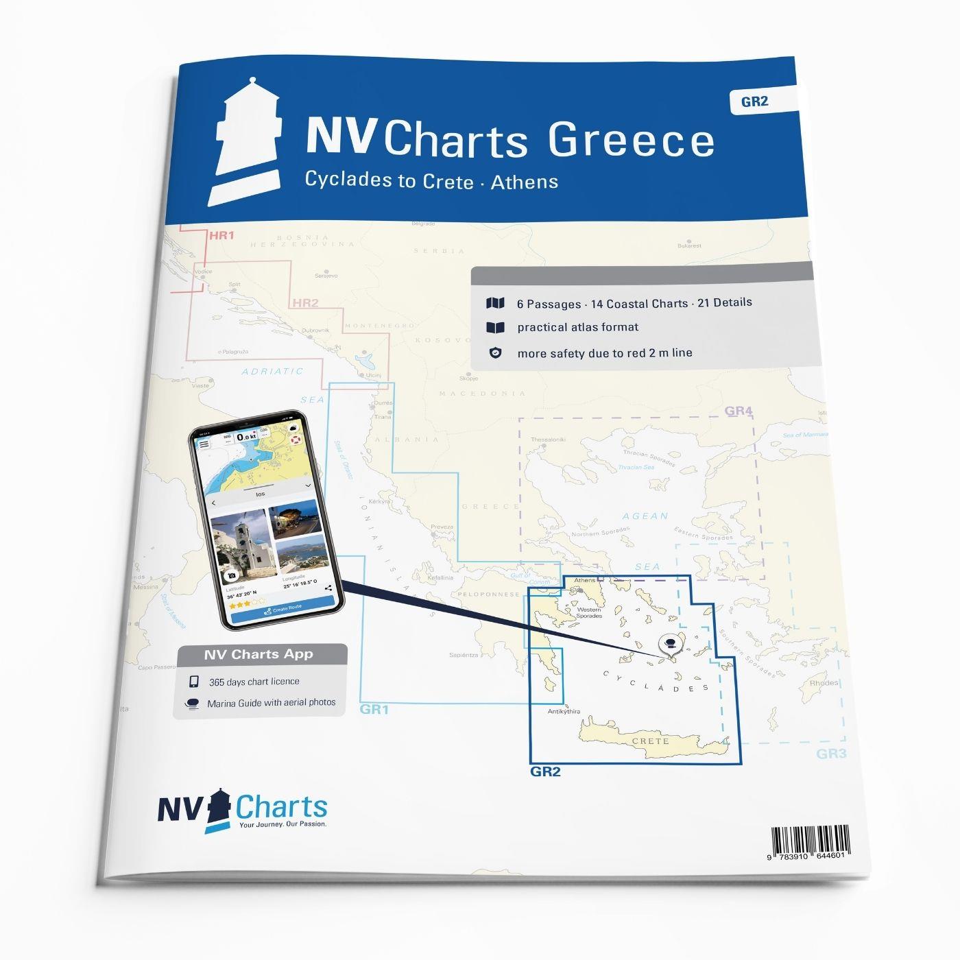 NV Charts Greece GR2 - Cyclades to Crete & Athens