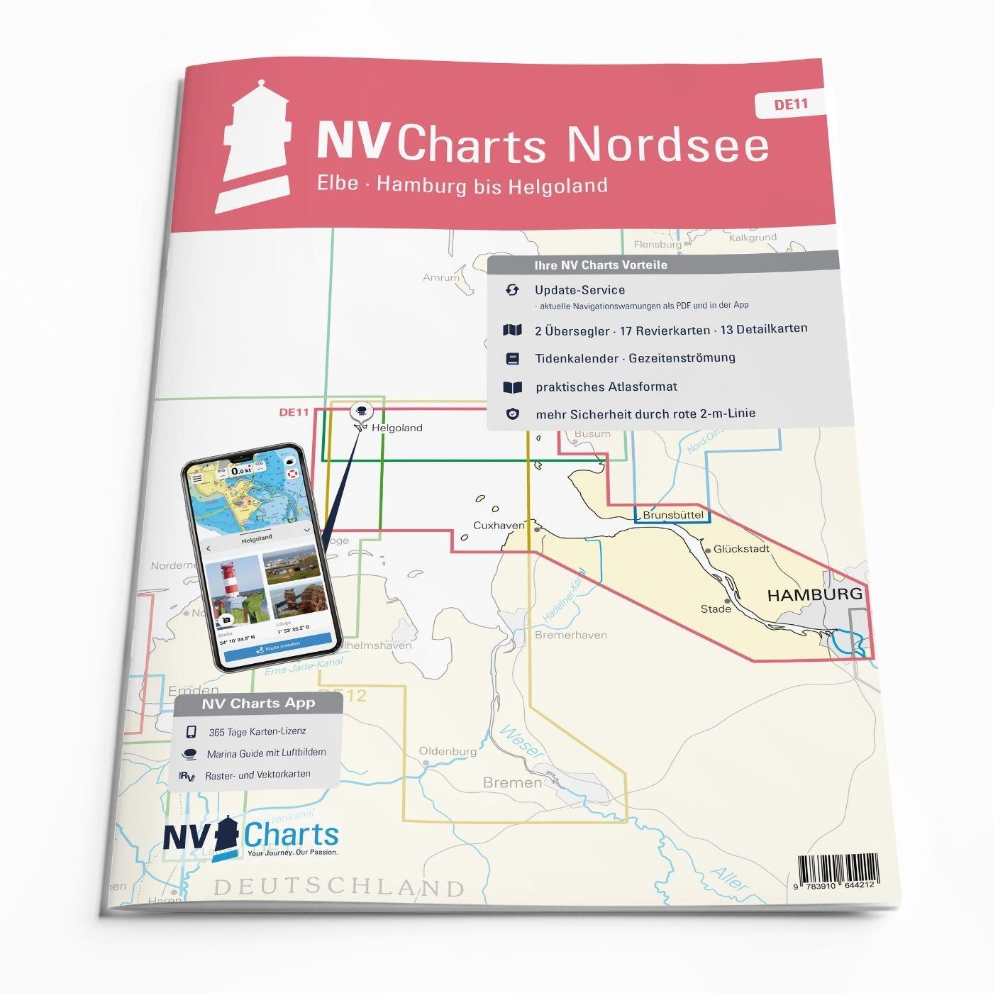 Subscription - NV Charts Nordsee DE11 - Elbe, Hamburg bis Helgoland