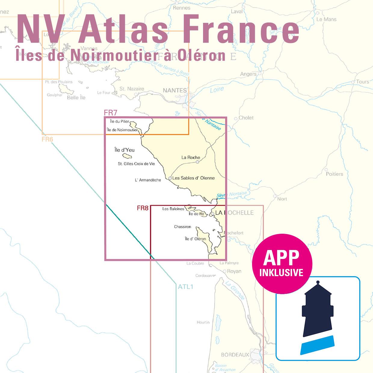 NV Charts France FR7 - Îles de Noirmoutier à Oléron - La Rochelle