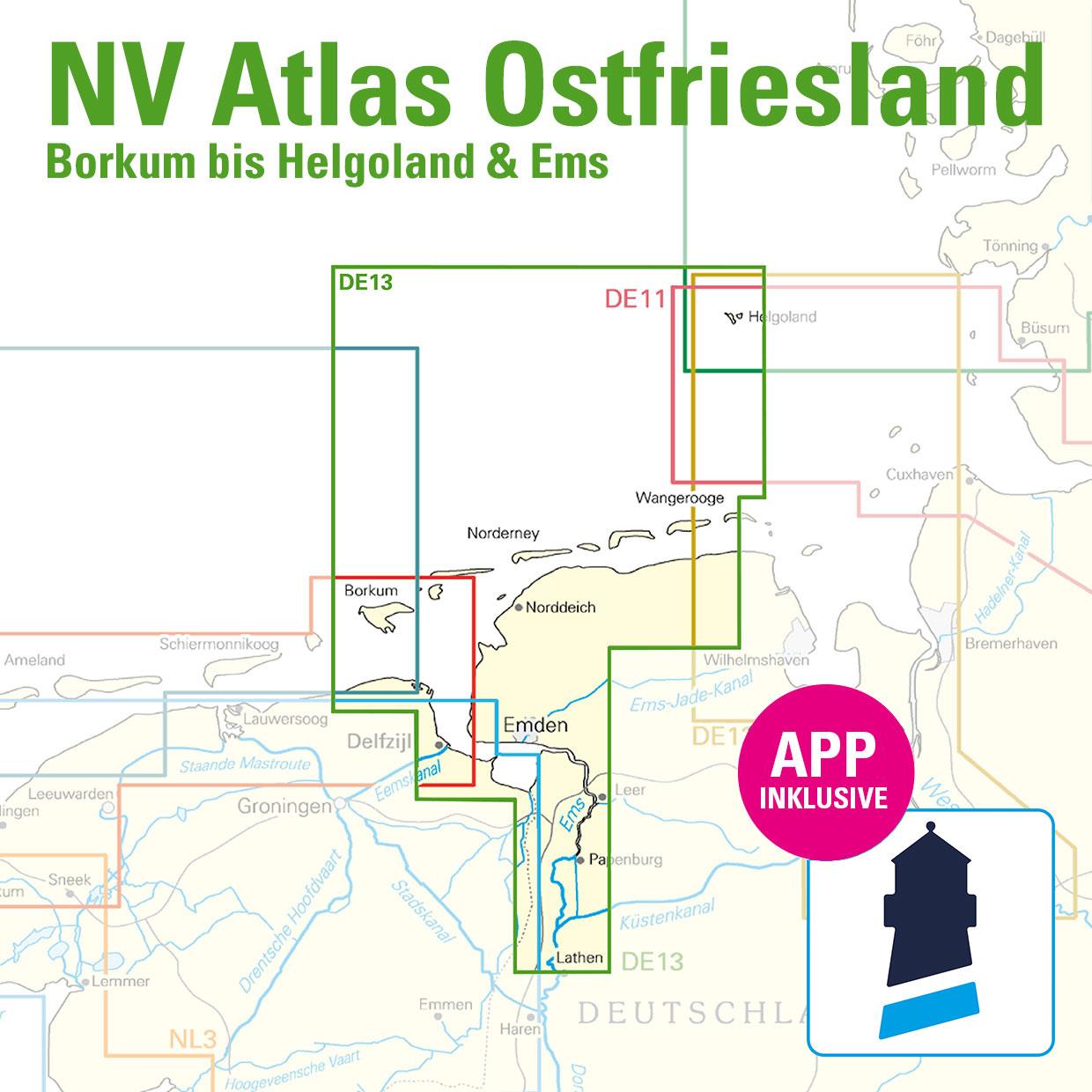 Subscription - NV Charts Nordsee DE13 - Borkum bis Helgoland & Ems