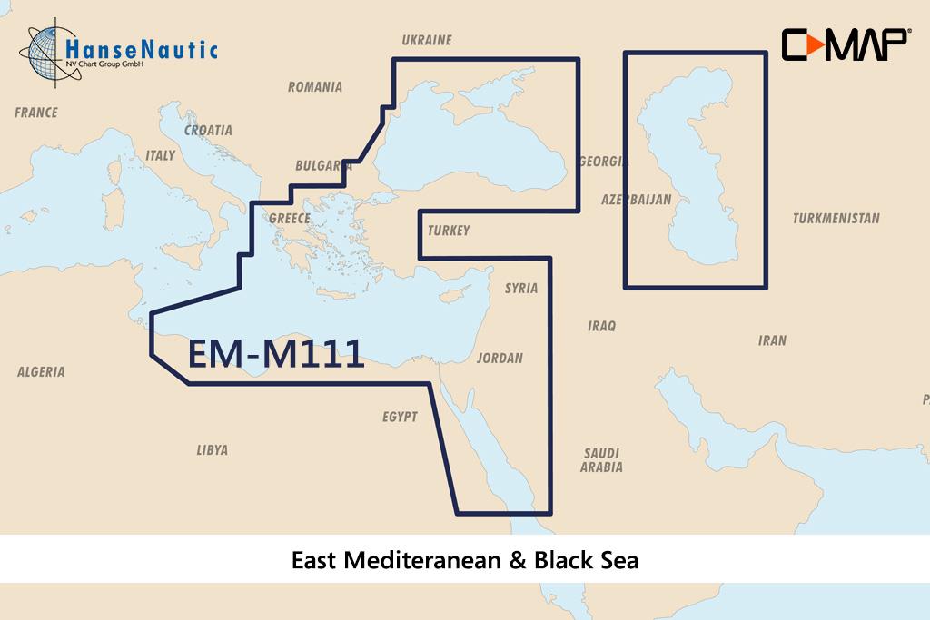 C-MAP MAX Wide EM-M111 East Medit., Black Sea