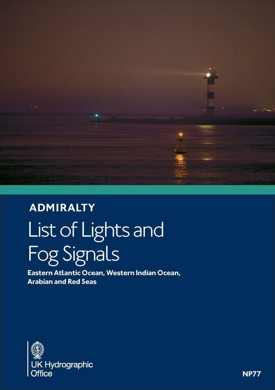ADMIRALTY NP77 Lights List Vol D - E Atlantic, W Indian Ocean, Arabian & Red Seas