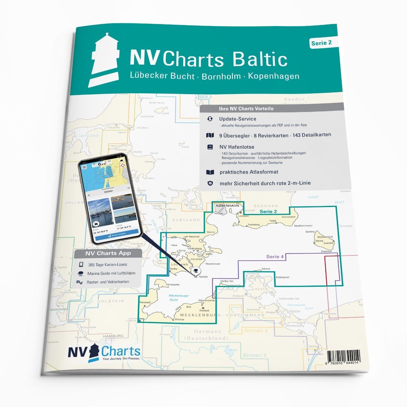 NV Charts Baltic Region 2 Lübeck - Bornholm - Copenhagen