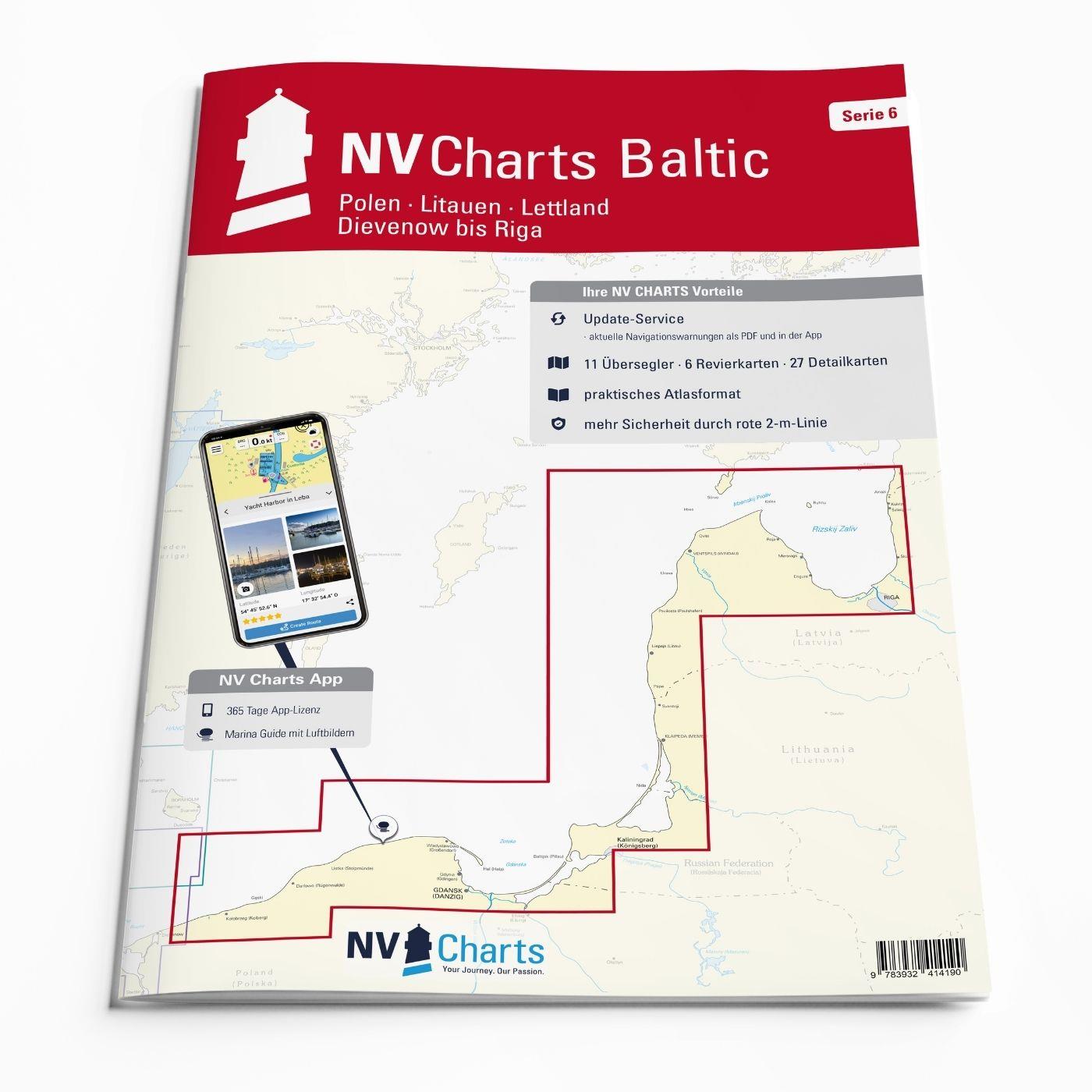 NV Charts Baltic Region 6 - Poland - Lithuania - Latvia