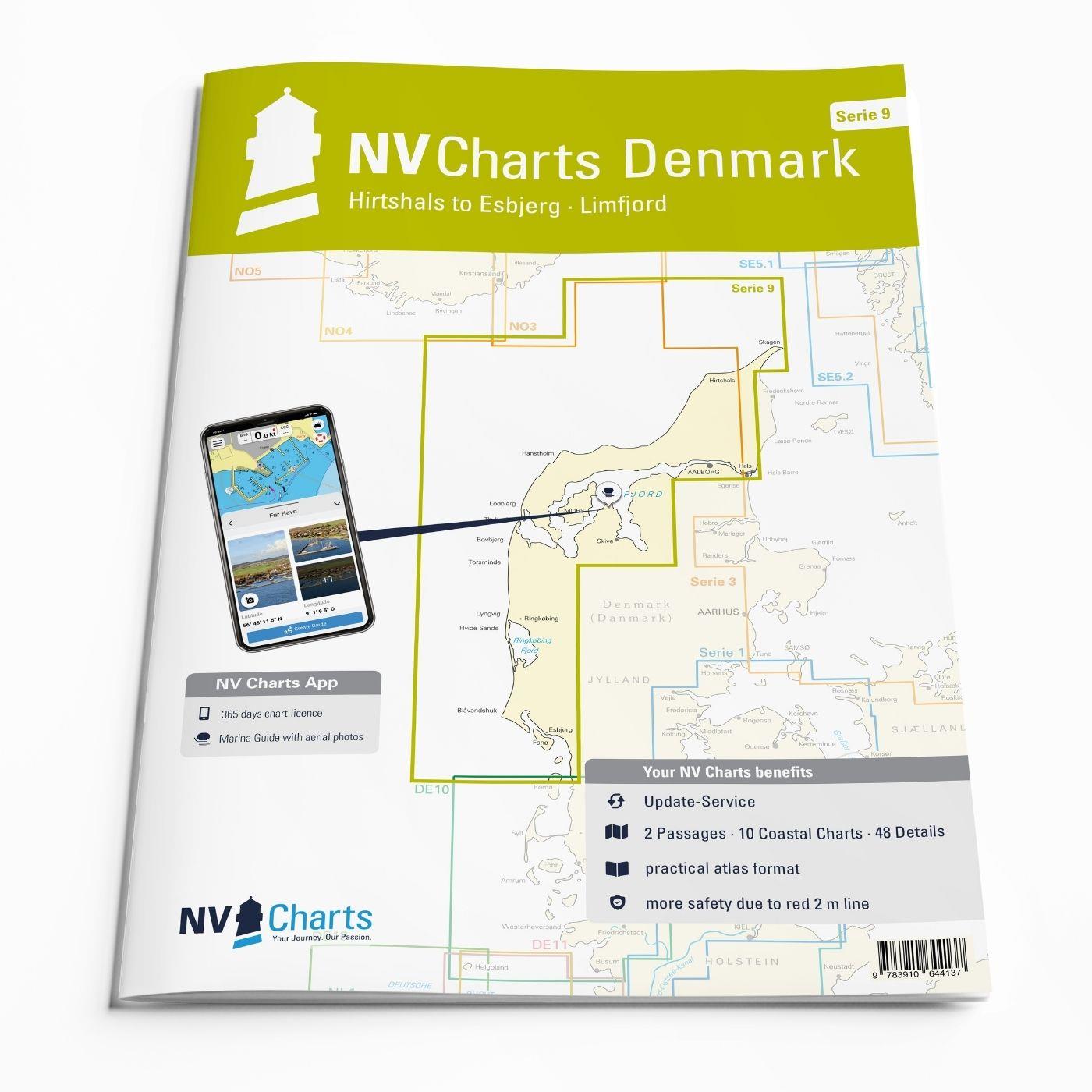 NV Charts Denmark Serie 9 - Hirtshals to Esbjerg & Limfjord