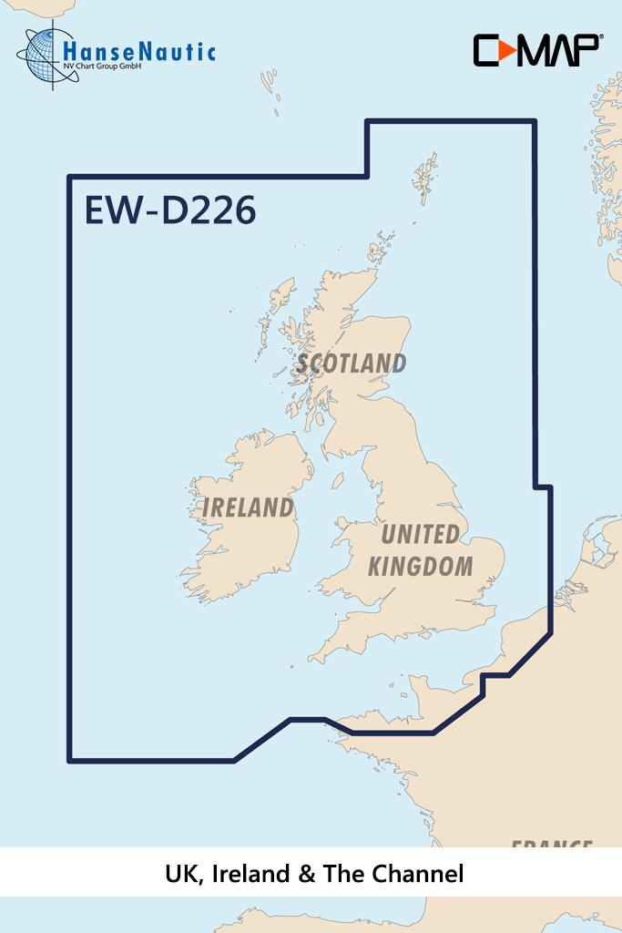 C-MAP 4D MAX+ Wide EW-D226 UK, Ireland & The Channel