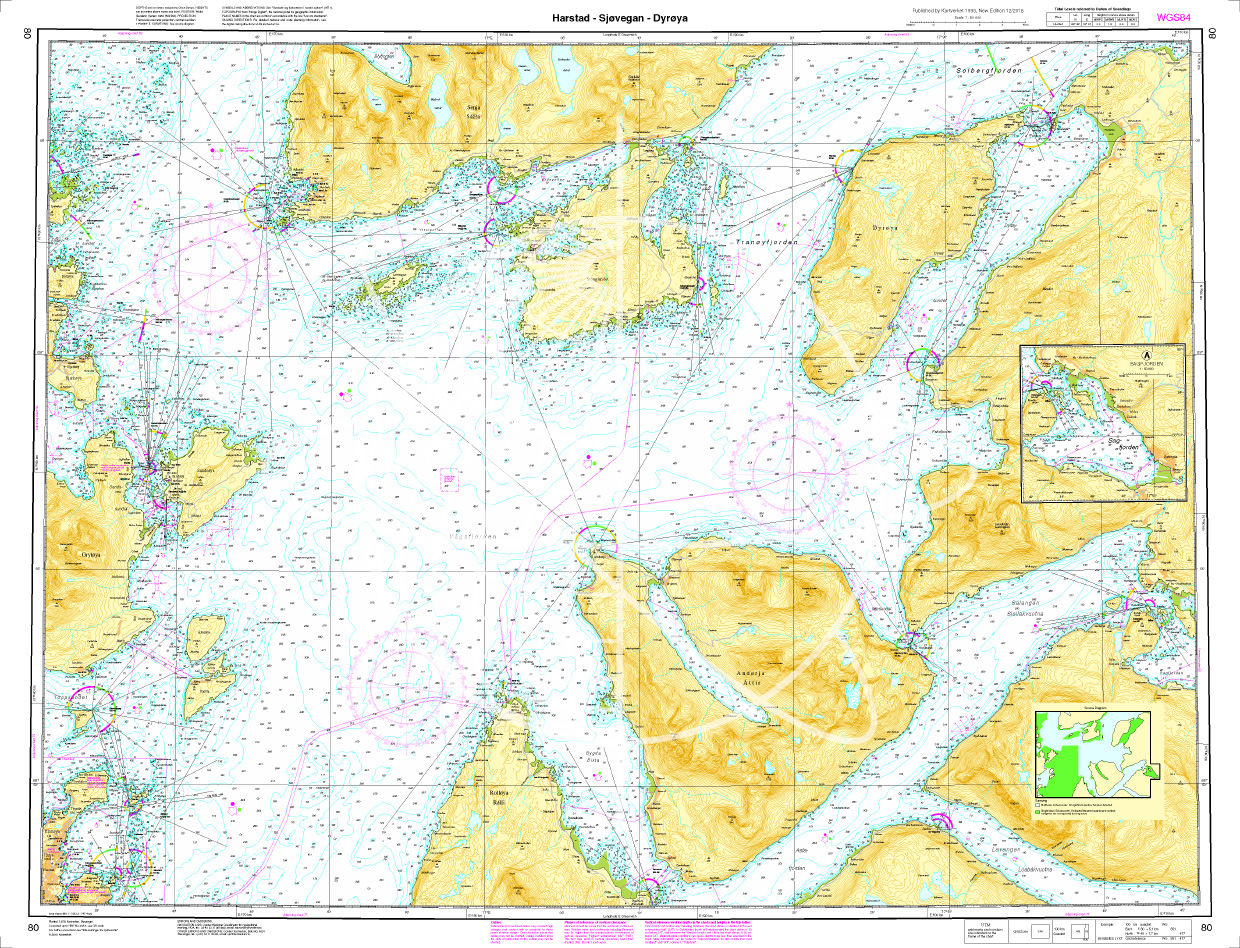 Norwegen N 80 Atlantik Harstad - Sjøvegan - Dyrøya
