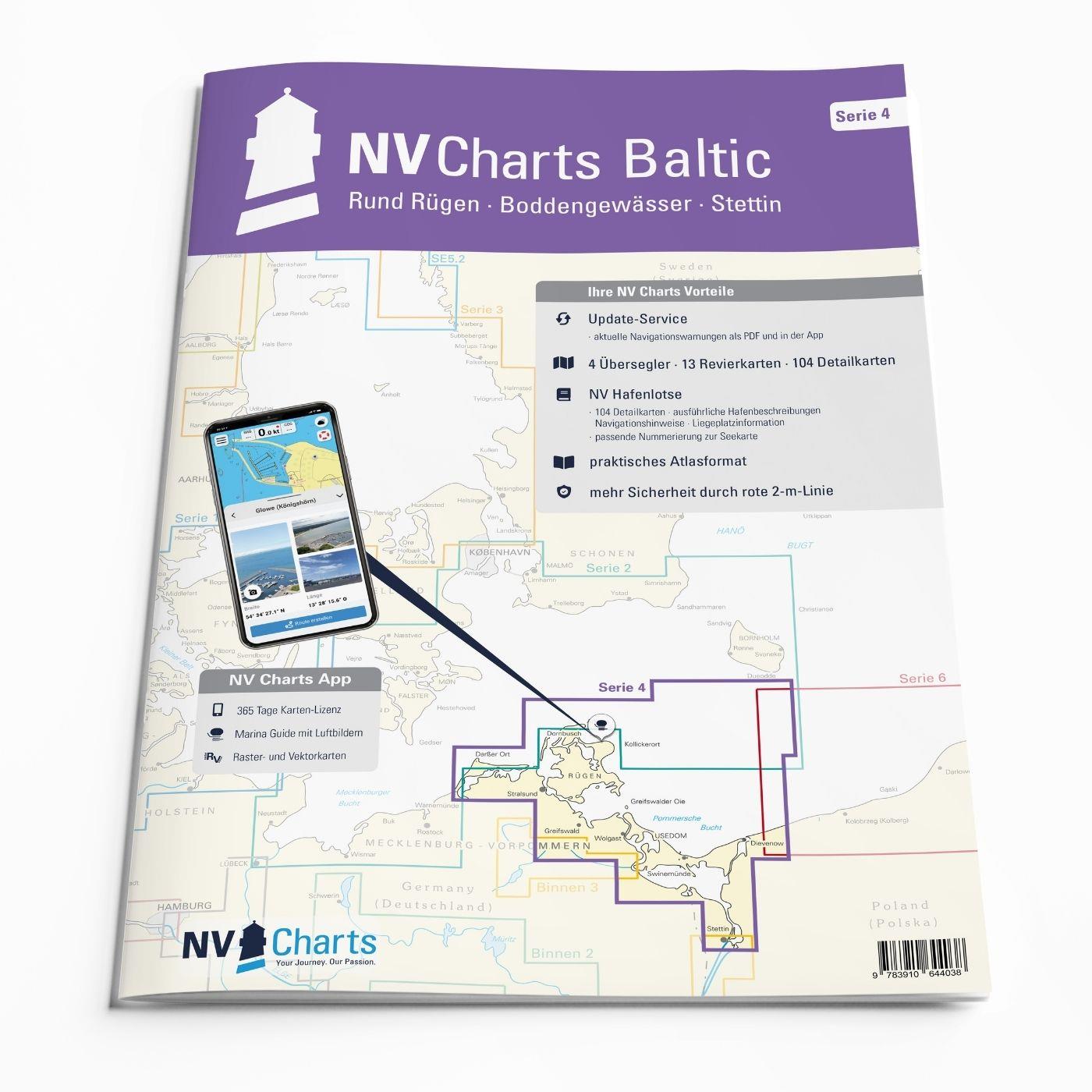 NV Charts Baltic Region 4, East Germany - Rügen to Szczecin