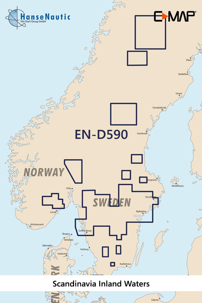 C-MAP 4D MAX+ Wide EN-D590 Scandinavia Inland Waters