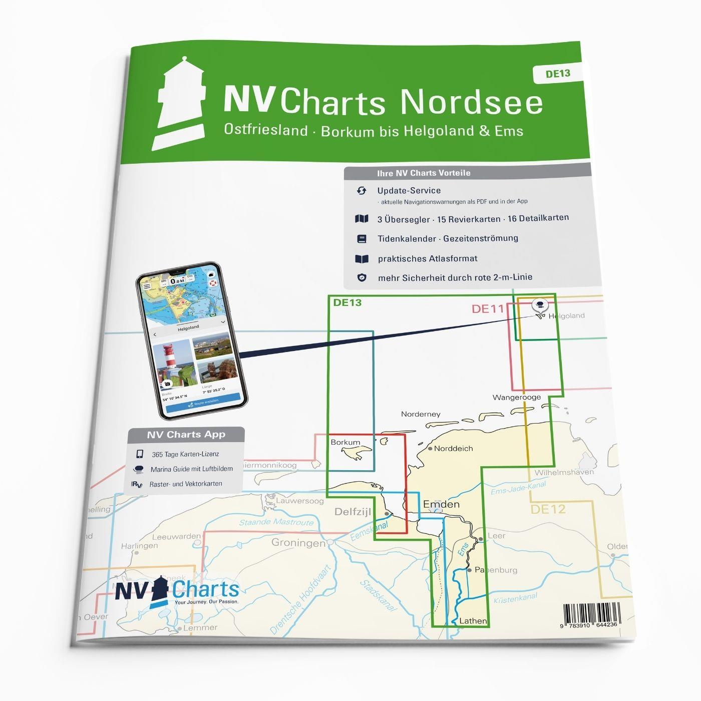 Subscription - NV Charts Nordsee DE13 - Borkum bis Helgoland & Ems